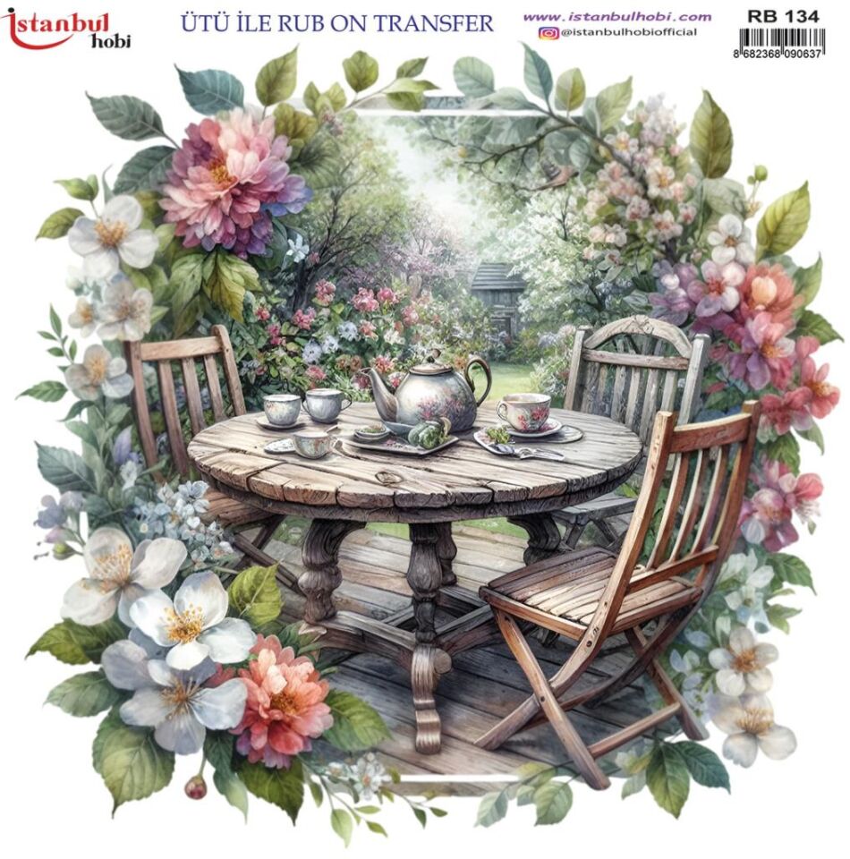Ütü ile Rub On Transfer Kağıdı 30x30cm RB-134