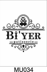 Mutfak Temalı Desenler Stencil Şablon (25x25) MU-034