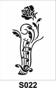 Diğer Karışık Desenler Stencil Şablon (15x30) S-022