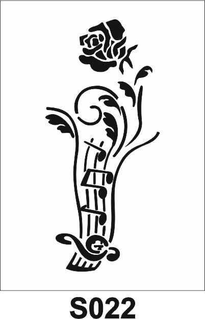 Diğer Karışık Desenler Stencil Şablon (15x30) S-022