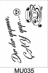 Mutfak Temalı Desenler Stencil Şablon (21x30) MU-035