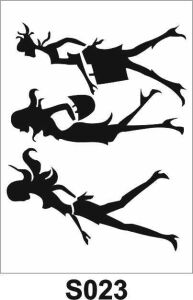 Diğer Karışık Desenler Stencil Şablon (21x30) S-023