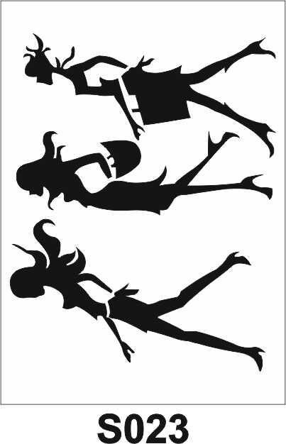 Diğer Karışık Desenler Stencil Şablon (21x30) S-023