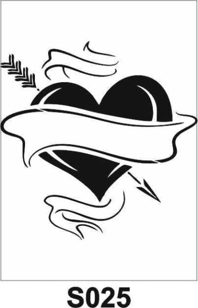 Diğer Karışık Desenler Stencil Şablon (20x20) S-025