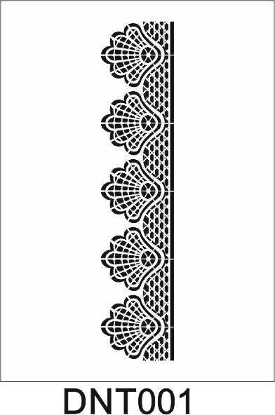 Dantel Desen Stencil Şablon (10x25) DNT-001