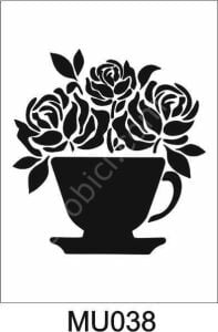 Mutfak Temalı Desenler Stencil Şablon (25x25) MU-038