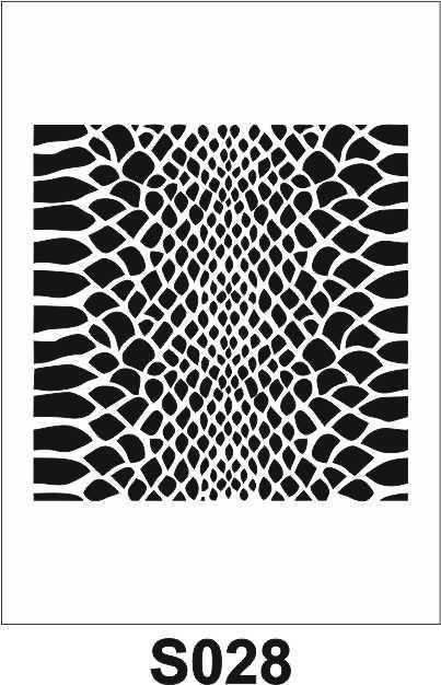 Diğer Karışık Desenler Stencil Şablon (20x20) S-028