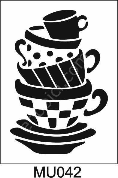 Mutfak Temalı Desenler Stencil Şablon (21x30) MU-042