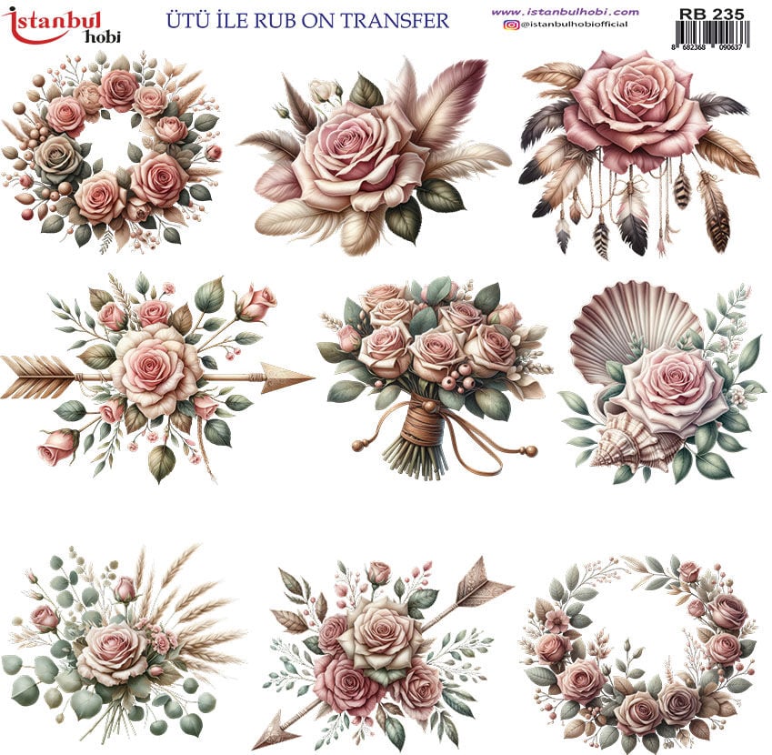 Ütü ile Rub On Transfer Kağıdı 30x30cm RB-235