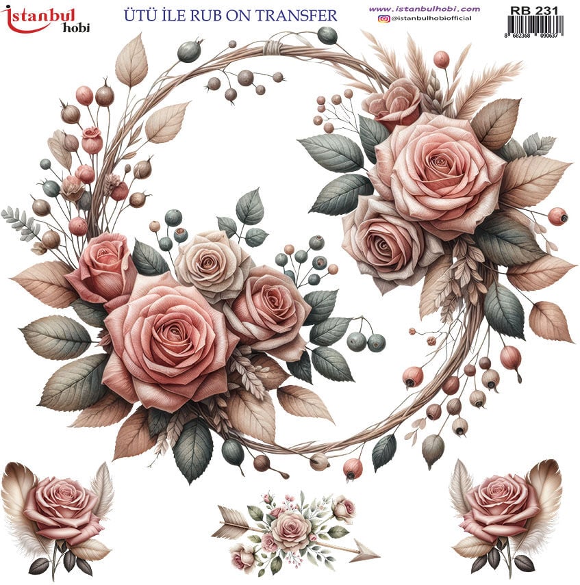 Ütü ile Rub On Transfer Kağıdı 30x30cm RB-231