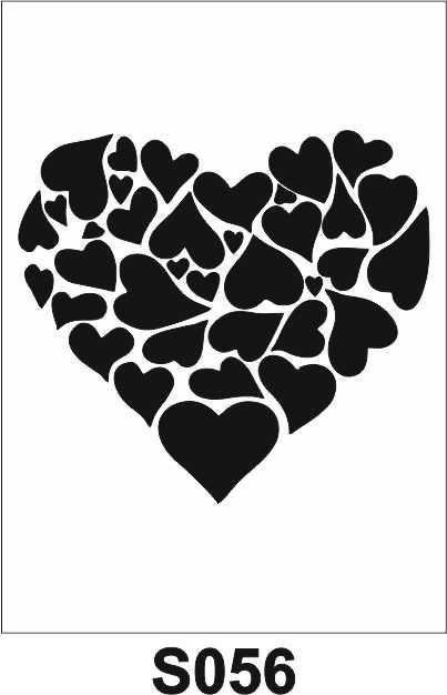 Diğer Karışık Desenler Stencil Şablon (25x25) S-056