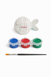 Ehobici Taş Boyama Seti Balık 3 Renk Akrilik Boya 5ml + Fırça
