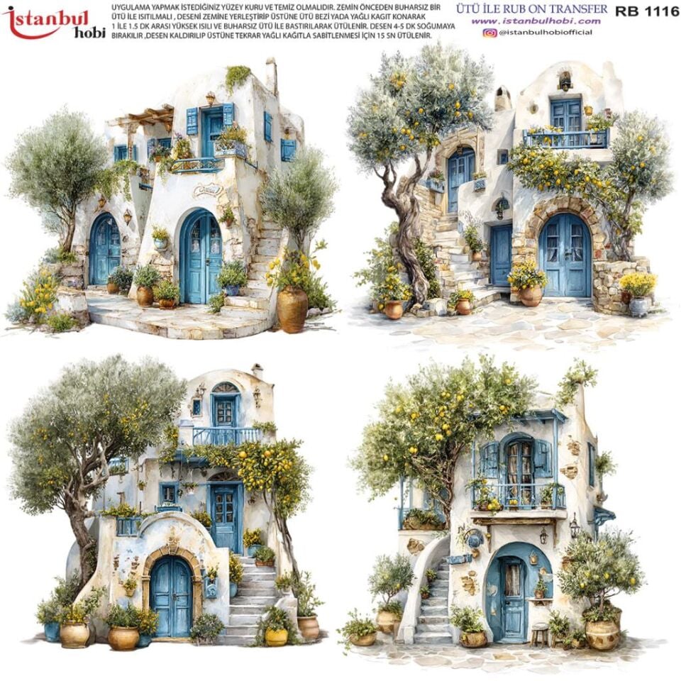 Ütü ile Rub On Transfer Kağıdı 30x30cm RB-1116