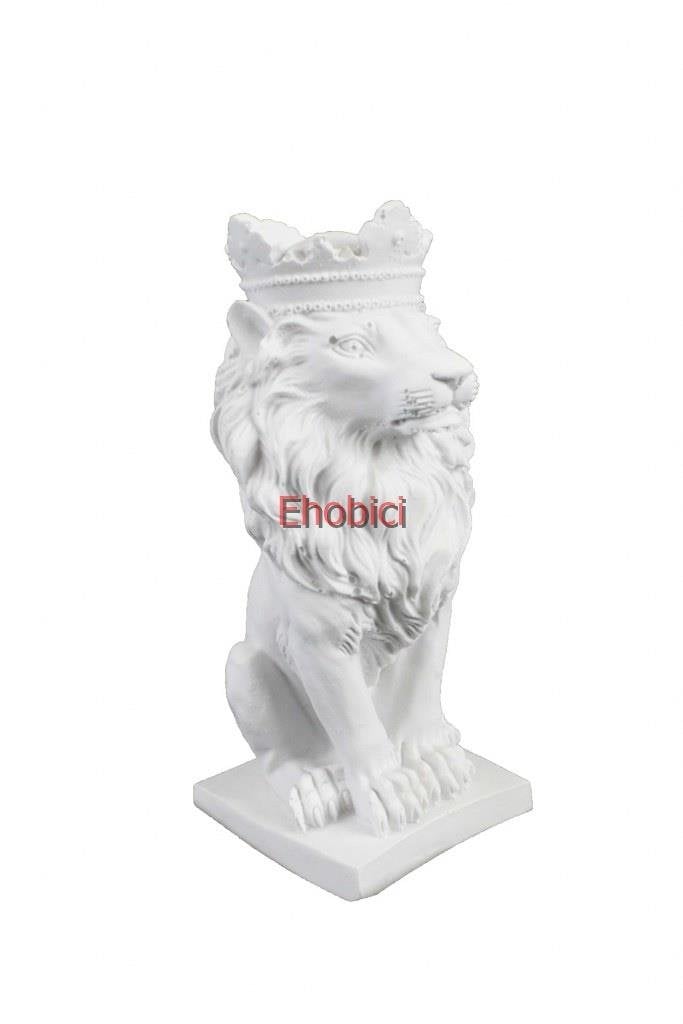 Polyester Taçlı Aslan 16x8cm HYK666
