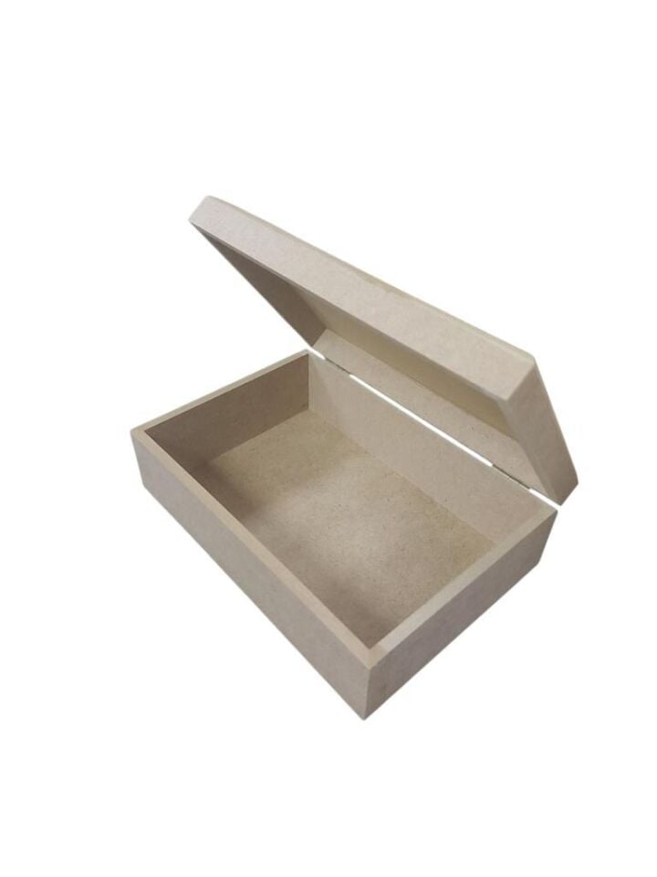 Ahşap Dikdörtgen Kutu 20x14cm Menteşeli