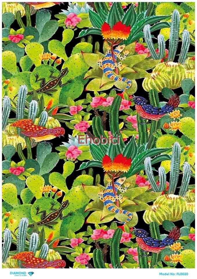 Diamond Pirinç Dekopaj Kağıdı - FL-020