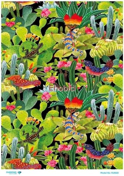 Diamond Pirinç Dekopaj Kağıdı - FL-020