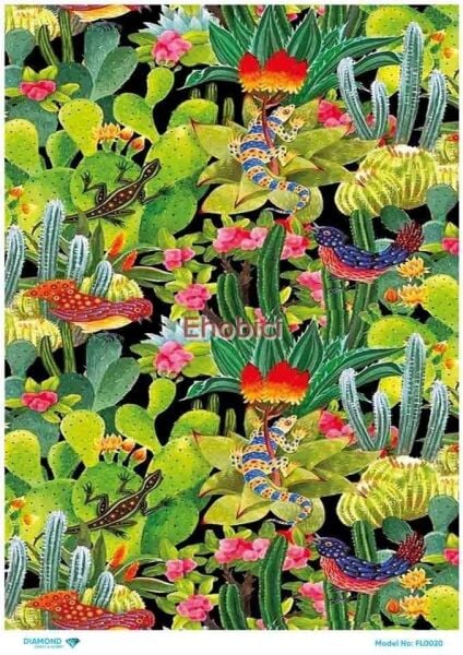 Diamond Pirinç Dekopaj Kağıdı - FL-020