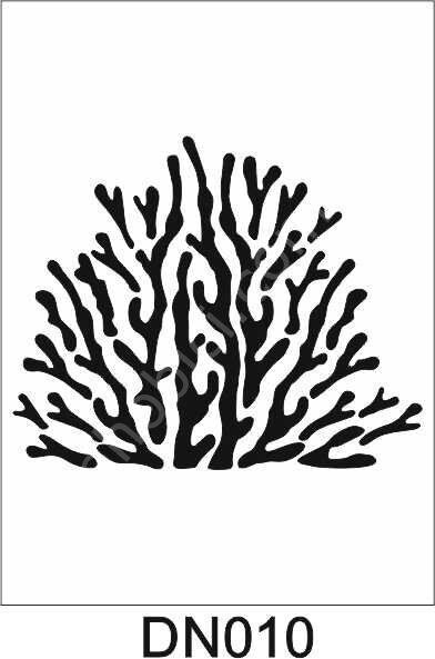 Deniz Temalı Desen Stencil Şablon (15x15) DN-010