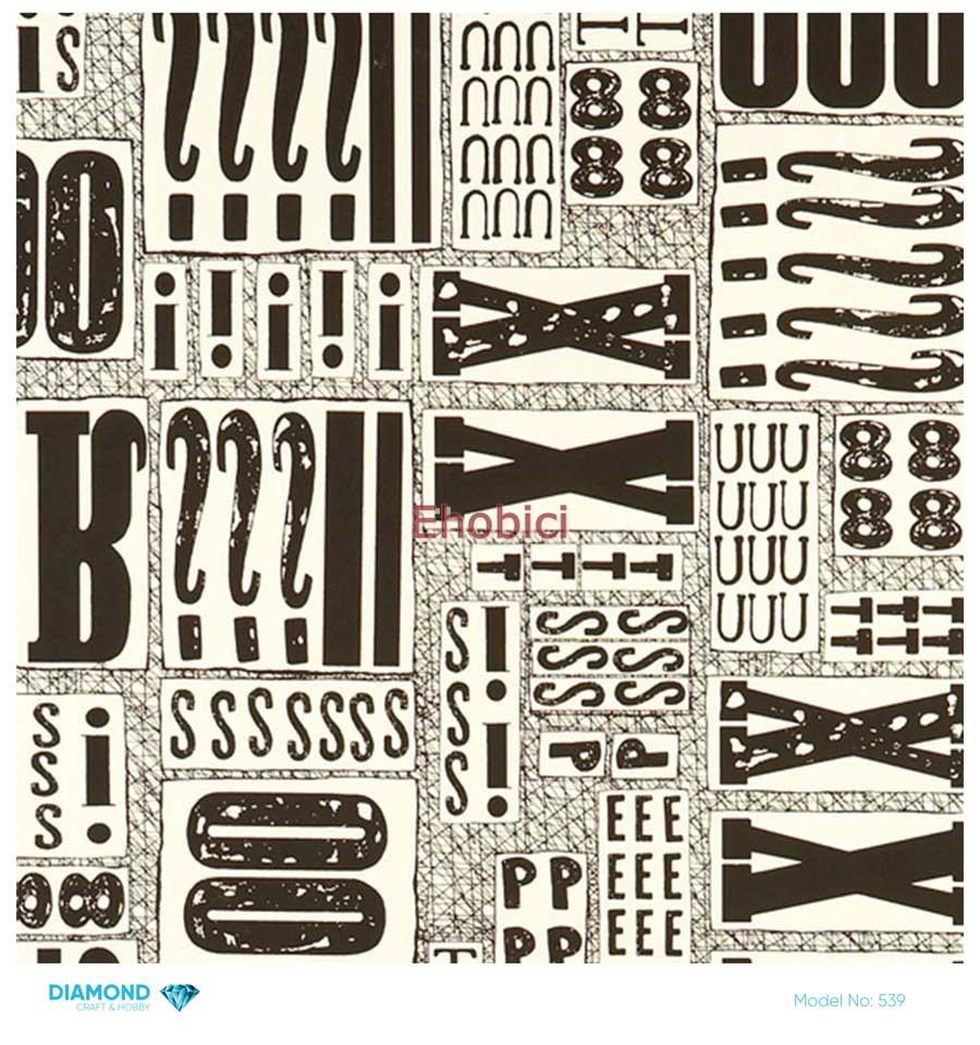 Diamond Pirinç Dekopaj Kağıdı - 539 - 30x30