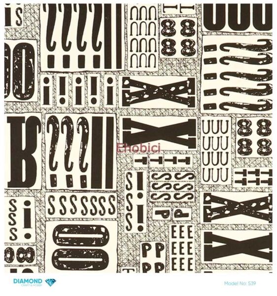 Diamond Pirinç Dekopaj Kağıdı - 539 - 30x30