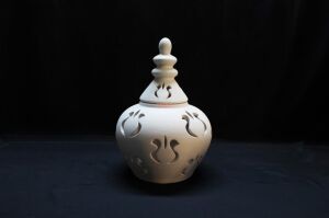 Seramik Laleli Kavuk Küp 27cm O-11