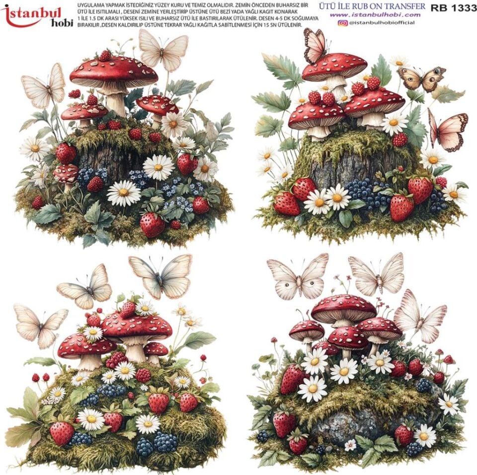 Ütü ile Rub On Transfer Kağıdı 30x30cm RB-1333