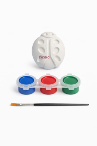 Ehobici Taş Boyama Seti Uğur Böceği 3 Renk Akrilik Boya 5ml + Fırça