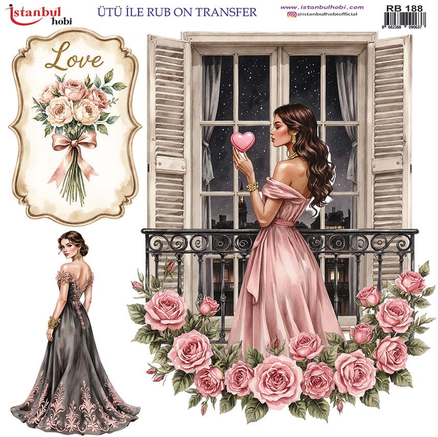 Ütü ile Rub On Transfer Kağıdı 30x30cm RB-188