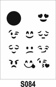 Diğer Karışık Desenler Stencil Şablon (15x20) S-084