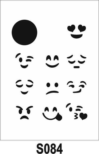 Diğer Karışık Desenler Stencil Şablon (15x20) S-084