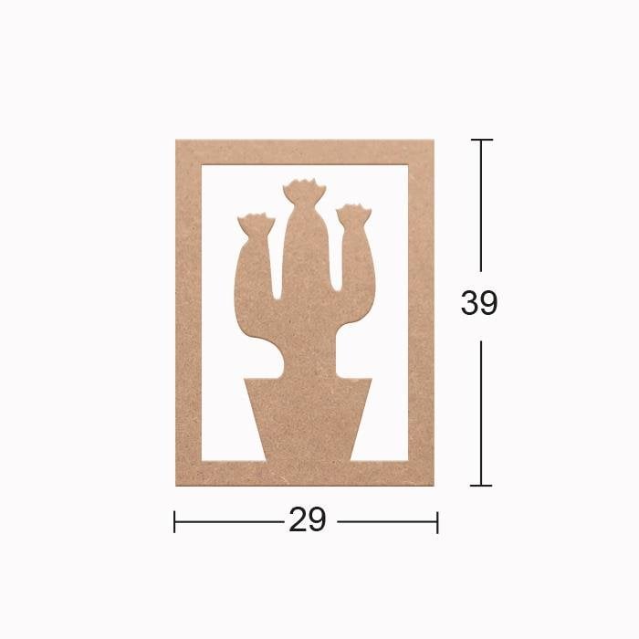 Ahşap Kaktüs Pano DS-032