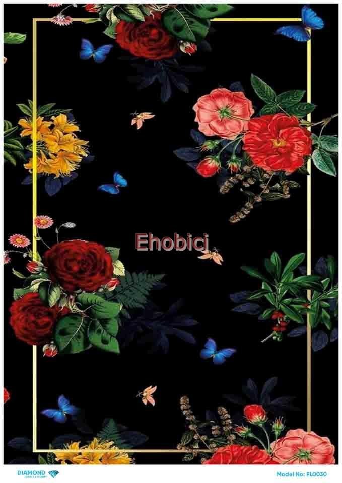 Diamond Pirinç Dekopaj Kağıdı - FL-030