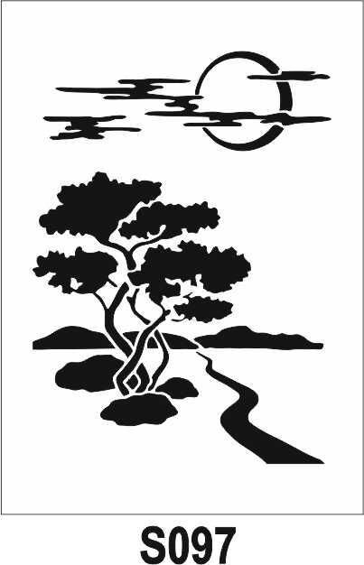 Diğer Karışık Desenler Stencil Şablon (21x30) S-097