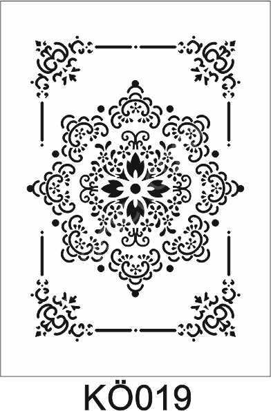 Köşe Desenler Stencil Şablon (25x35) KÖ-019