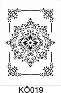 Köşe Desenler Stencil Şablon (25x35) KÖ-019