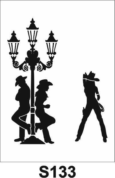 Diğer Karışık Desenler Stencil Şablon (25x25) S-133