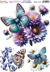 Koyu Zemin Sulu Transfer Kağıdı 25x35cm KST-194