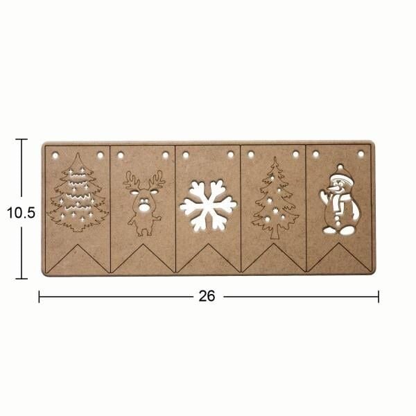 Ahşap Yılbaşı Süsü YB24