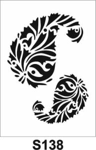 Diğer Karışık Desenler Stencil Şablon (21x30) S-138