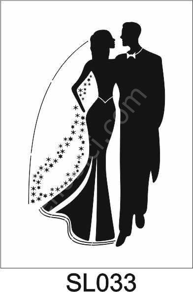 Siluet Desenler Stencil Şablon (21x30) SL-033