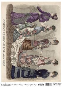 Cadence Desenli Gümüş Varak Pirinç Dekoapaj Kağıdı - Model 001