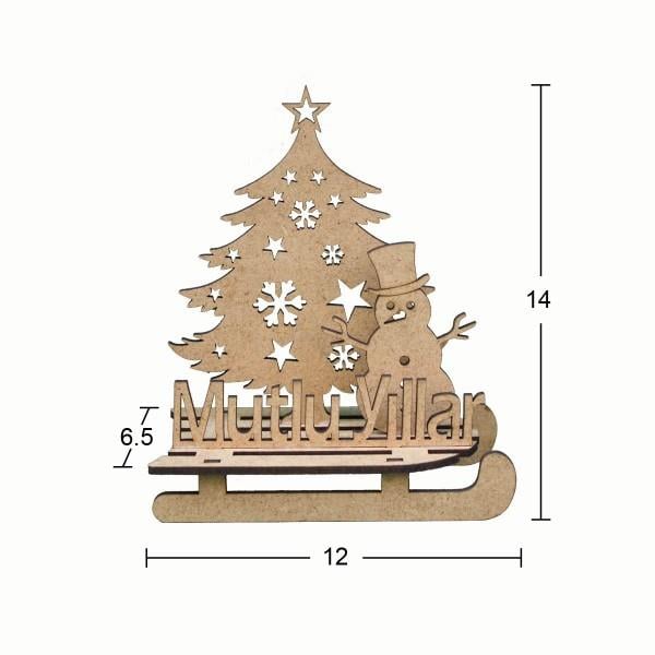 Ahşap Yılbaşı Süsü YB29