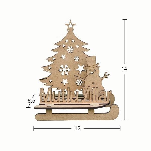 Ahşap Yılbaşı Süsü YB29