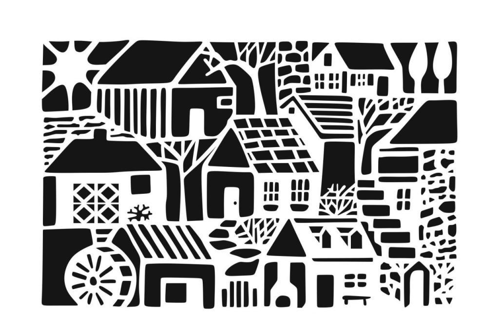 Diğer Karışık Desenler Stencil Şablon (21x30) S-175