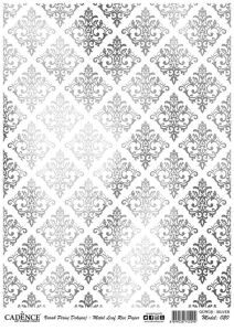 Cadence Gümüş Varak Pirinç Dekoapaj Kağıdı - Model 20