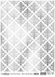 Cadence Gümüş Varak Pirinç Dekoapaj Kağıdı - Model 20