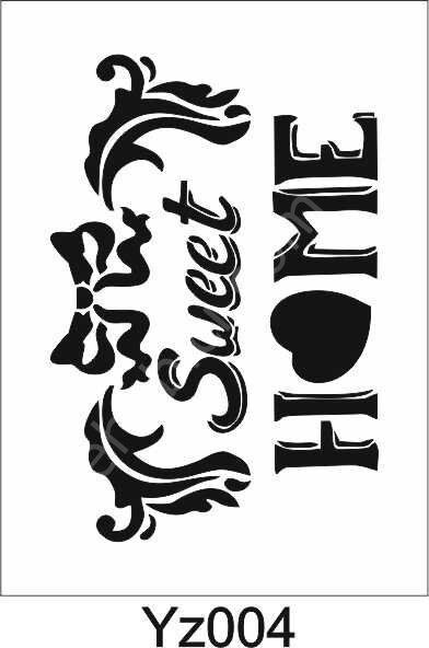 Yazı Desenler Stencil Şablon (21x30) YZ-004