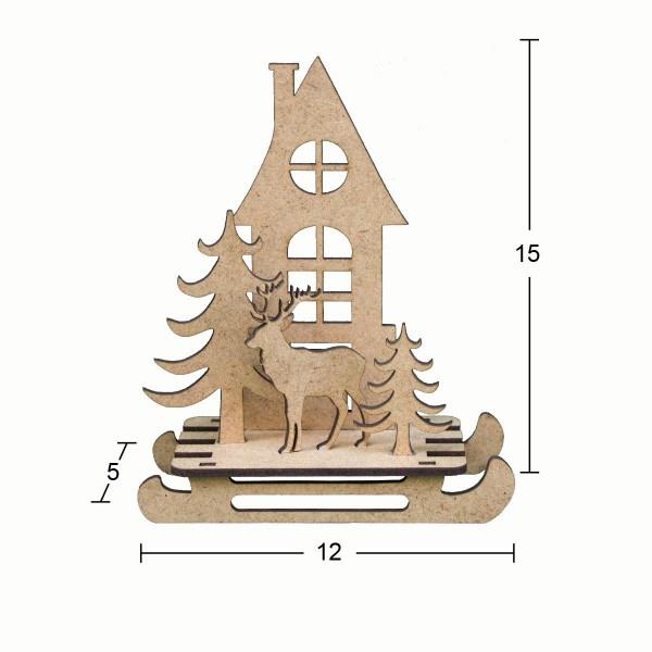 Ahşap Yılbaşı Süsü YB32