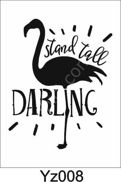 Yazı Desenler Stencil Şablon (21x30) YZ-008